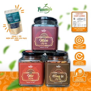 Combo sấy dẻo 3 hộp vuông thiết kế sang trọng cao cấp làm quà tặng sức khỏe lễ Tết quan trọng - Hộp thủy tinh