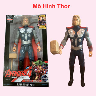 Mô hình Thor mô hình thần sấm Thor siêu anh hùng cao 27cm có đèn led sáng cử động khớp