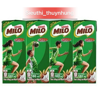 1 vỉ 4 Hộp Sữa MiLo 180ml