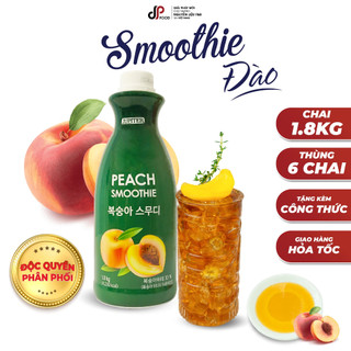 Sốt Đào Nghiền Nhuyễn Jupiter - Smoothie Nhập Khẩu Hàn Quốc - Chai 1,8kg - Pha Trà Trái Cây, Đá Xay, Soda, Trà Sữa,...