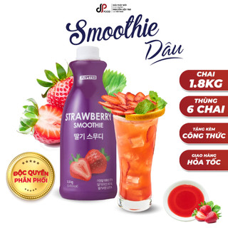 Sốt Dâu Nghiền Nhuyễn Jupiter - Smoothie Nhập Khẩu Hàn Quốc - Chai 1,8kg - Pha Trà Trái Cây, Đá Xay, Soda, Trà Sữa,...