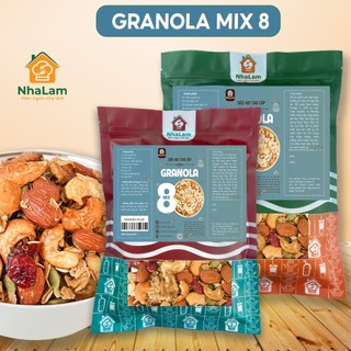 Granola Siêu Hạt Mix 8 Loại Hạt Dinh Dưỡng Hạt Điều, Hạnh Nhân NHALAM FOOD