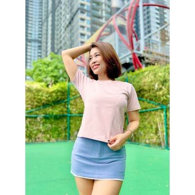 YU CHERRY | Áo thun Baby Tee nữ cotton 4 chiều tay ngắn Classic Babytee YP028