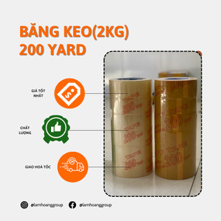 Băng keo gói hàng 200 Yard/6 cuộn giá rẻ, chất lượng cao cấp
