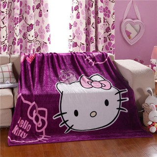 Size lớn. Mền lông Disney hình Kitty Tím siêu dễ thương