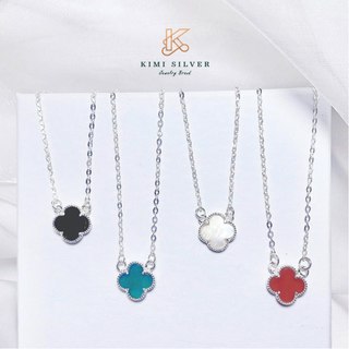 Dây chuyền cỏ 4 lá bạc s99 kimi silver