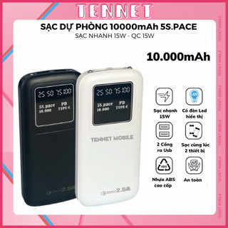 Sạc Dự Phòng 10000Amh Pin Dự Phòng 5s Pace 🔥Chính Hãng Hàng Việt Nam🔥 Bảo Hành 12 Tháng