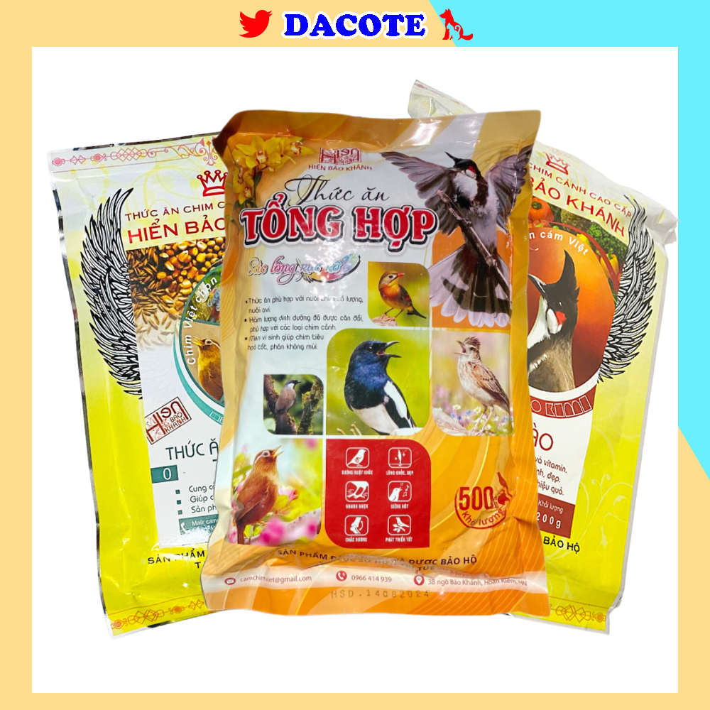 Cám chim tổng hợp hiển bảo khánh 500g dùng cho chào mào, chích chòe, khuyên...