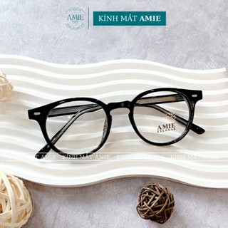 Gọng kính cận nhựa cốt kim loại AMIE Eyewear mắt tròn kiểu dáng trẻ trung nam nữ 17178