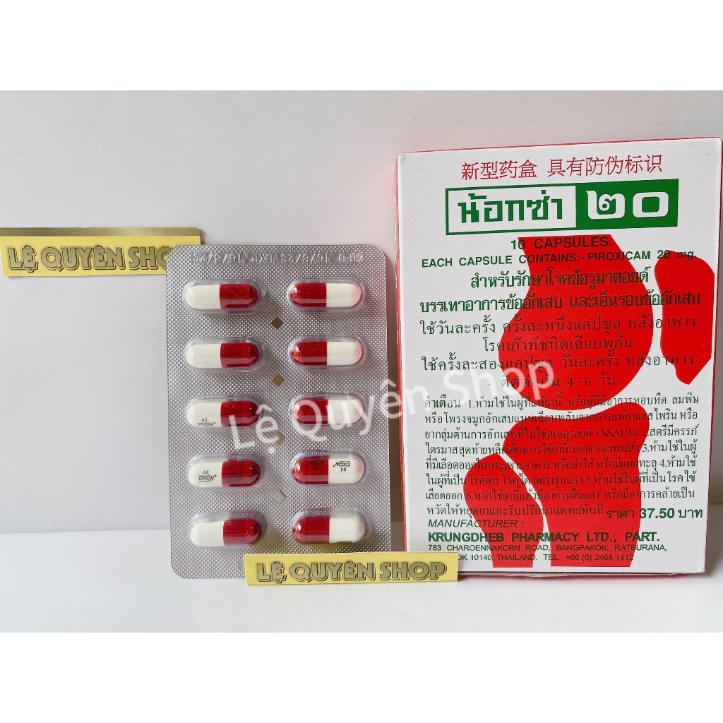 Combo 1 Lố 12 Hộp  viên uống xương khớp Noxa 20 Thái Lan