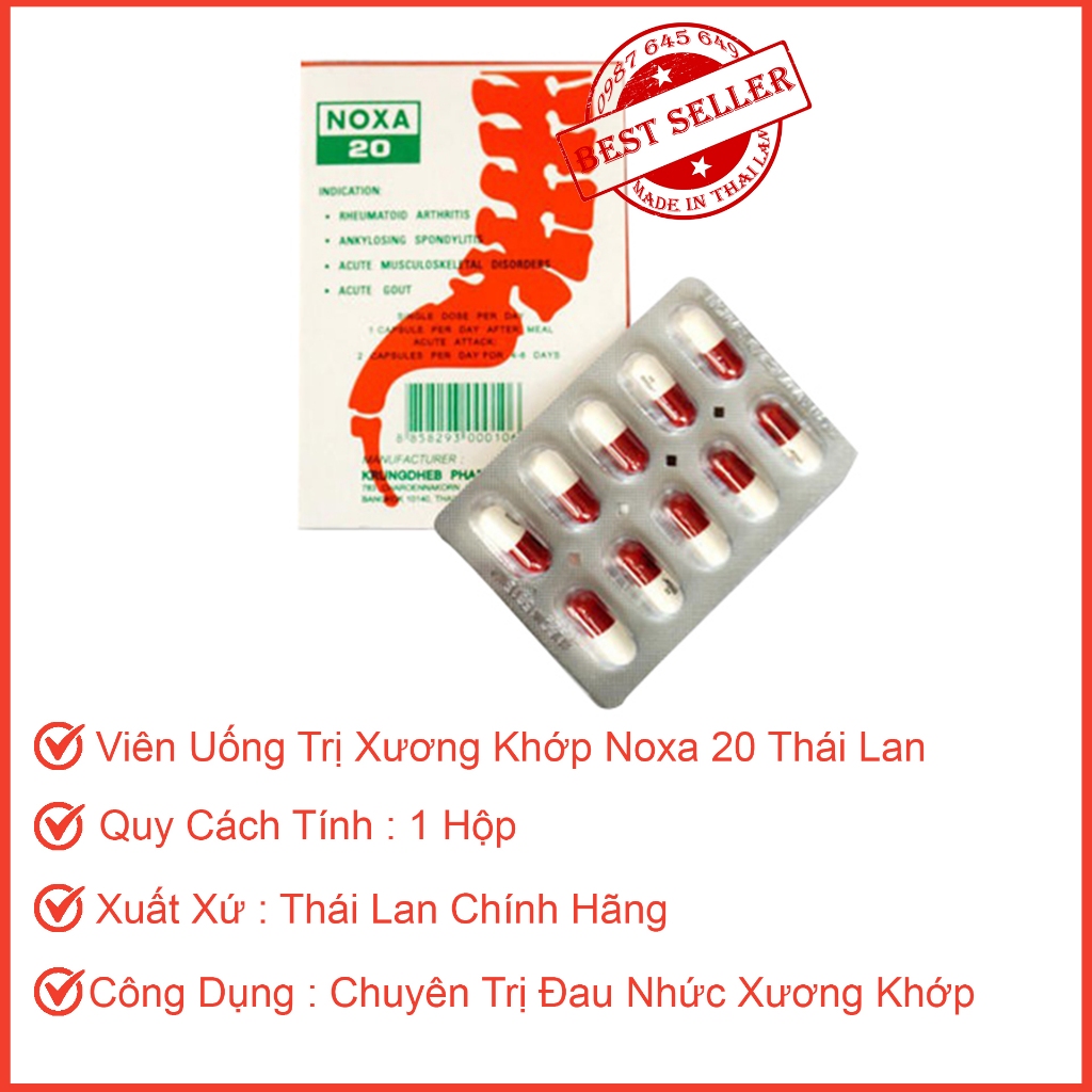 Combo 1 Lố 12 Hộp  viên uống xương khớp Noxa 20 Thái Lan