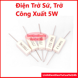 Điện trở sứ 5w sai số 5% - trở công suất 5w