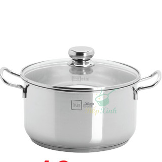 Nồi inox 3 đáy inox 430 FiveStar Standard nắp kính size 16cm | 20cm | 24cm