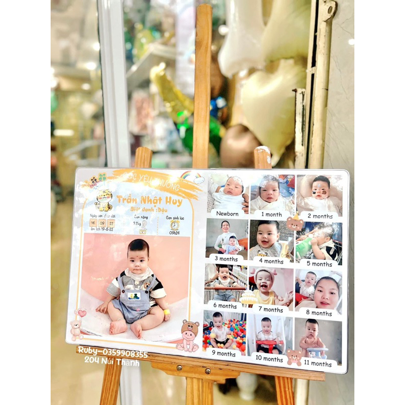 Khung ảnh 12 tháng cho bé