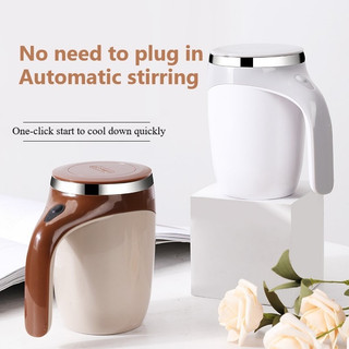 Cốc giữ nhiệt khuấy tự động pha ca phê inox 380ml, ly tự động khuấy pha sữa, ngũ cốc thông minh