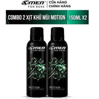 Combo 2 xịt khử mùi x-men for boss motion 150ml/ chai