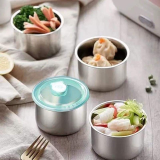 Sét 5 hộp tròn inox 304,nắp có khoá chống trào 4 chiều xịn sò Tiện Dụng, Đa Năng
