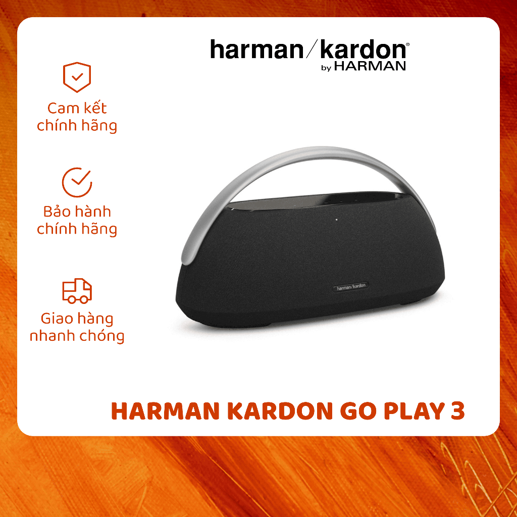 Loa Bluetooth Harman Kardon Go + Play 3 - Loa Bluetooth Không Dây Di Động, Để Bàn, Công Suất 160W Khi Cắm Nguồn