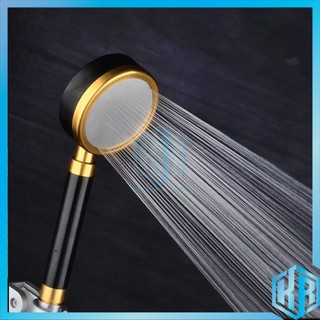 Vòi Sen Tăng Áp, Vòi Sen Tắm Nóng Lạnh Hợp kim Nhôm Màu Đen Vàng Kèm Dây Sen Inox 1.5m Chống Gỉ, Chống Oxi Hóa