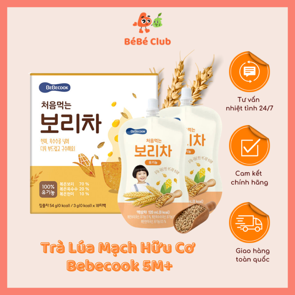 Trà Lúa Mạch Hữu Cơ Bebecook 5M+
