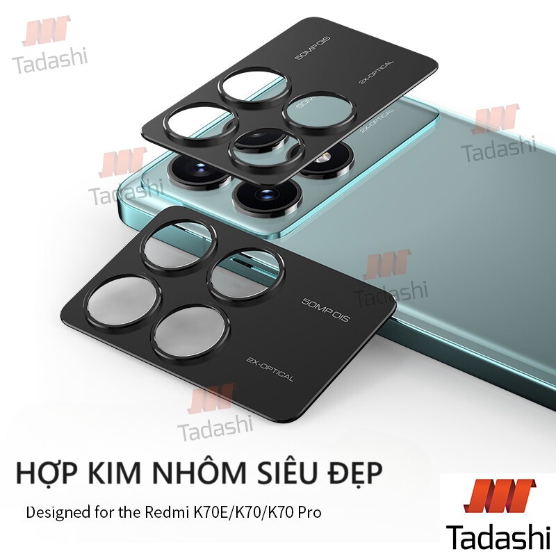 Miếng Kim Loại Bảo Vệ Camera Redmi K70/ K70 Pro, K70E/ Poco X6 Pro HỢP KIM NHÔM, Miếng dán camera chống trầy xước nứt vỡ