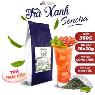 Trà Xanh Sencha SHANGAO Gói 360g (18 Túi lọc 20g) Pha Trà sữa, trà trái cây, trà thưởng, trà ủ lạnh,...
