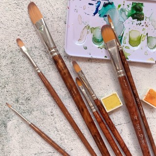 [DA ĐEN] Cọ Vẽ Đầu Dẹp Oval Hand ZBS3