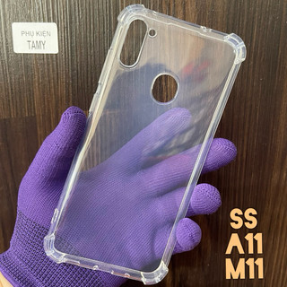 Ốp Lưng Samsung A11/M11 Dẻo Trong Suốt Chống Sốc Có Gù Bảo Vệ 4 Gốc