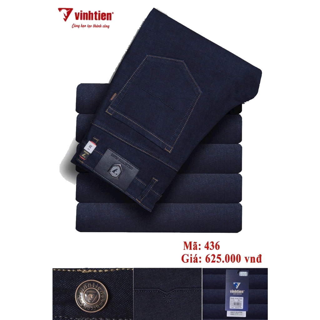 Quần Jeans Cotton Vĩnh Tiến Cao Cấp QB625