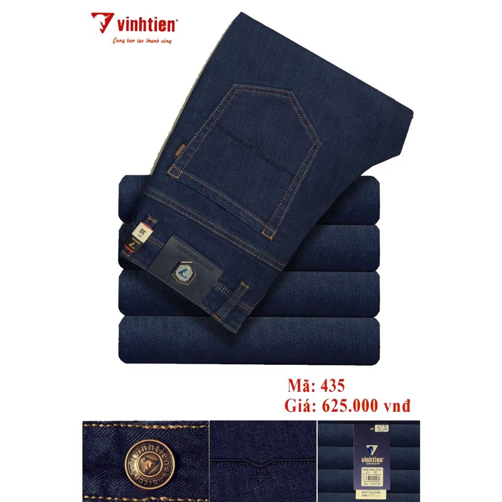 Quần Jeans Cotton Vĩnh Tiến Cao Cấp QB625