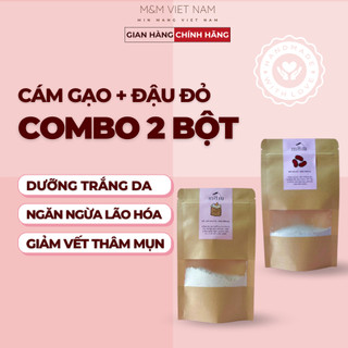 Combo bột cám gạo + bột đậu đỏ đắp mặt