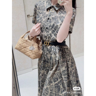 Đầm xoè cổ sơ mi D O sieu cap