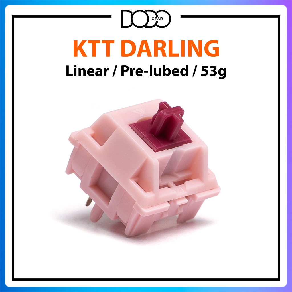 Switch KTT Darling 5 PIN Linear 53g prelubed công tắc bàn phím cơ KTT Darling DoDo Gear | BigBuy360 - bigbuy360.vn
