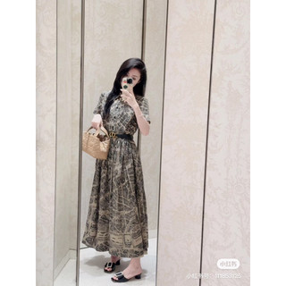 Đầm xoè cổ sơ mi D O sieu cap