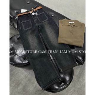   BIGSIZE 80kg  Q100 Quần Jean Suông Nữ Co Giãn 2 Túi Dán Trước Cạp Cao Siêu Tôn Dáng,quần bò nữ dáng rộng HOT 2024 