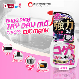 Dung dịch tẩy dầu mỡ tipo's - vệ sinh hút mùi, bếp gas, bếp từ, đáy xoong nồi 400ml