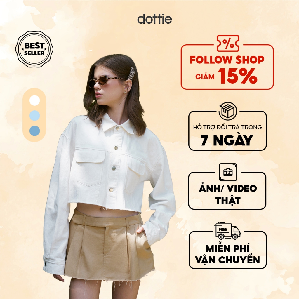 DOTTIE - Áo khoác jeans dáng ngắn nữ - T0605