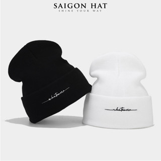 Mũ len nam nữ nhịp tim nón len đơn giản basic phong cách Hàn Quốc thời trang Thu Đông SAIGON HAT