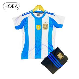 Bộ quần áo bóng đá trẻ em đồ đá banh trẻ em đội tuyển Argentina mới 3 sao
