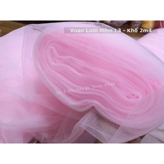 Lưới Lục Giác Khổ 2m4 - Voan lưới Tutu L30 (Chuyên dùng may đầm công chúa, đầm cưới, trang trí sự kiện...)