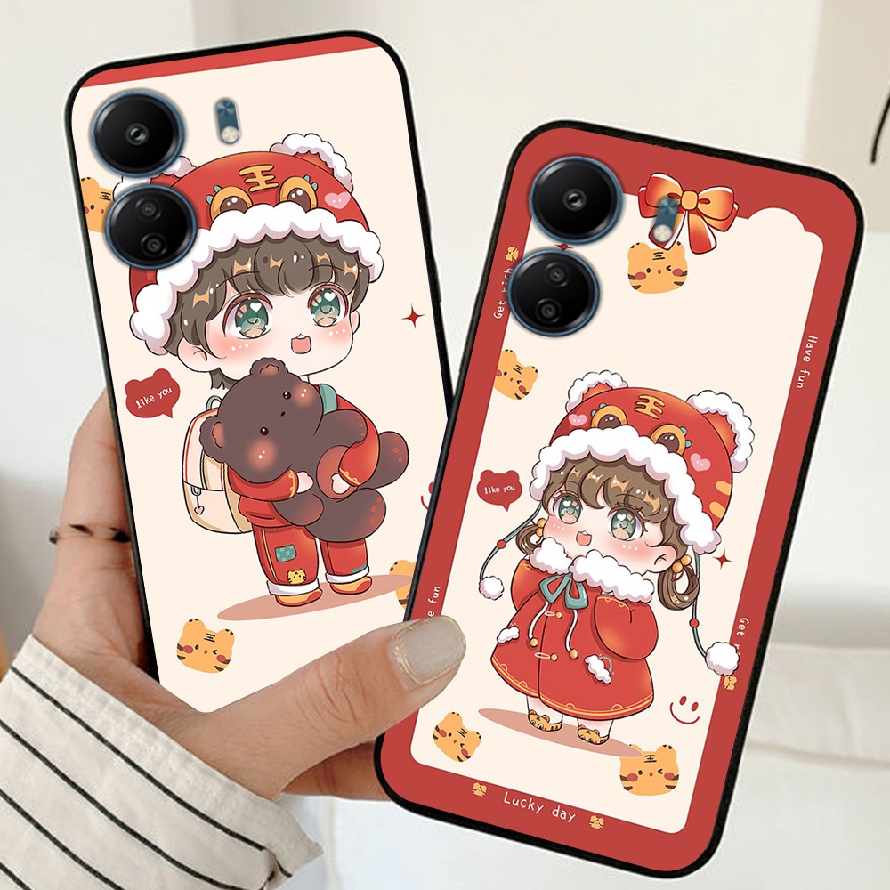 ốp lưng xiaomi redmi 13c redmi 13c in hình ảnh tết 2024 dễ thương