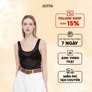 DOTTIE - Áo thun sát nách - Đen - T0773
