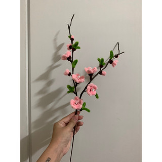(Ảnh tự chụp) Cành đào kẽm nhung handmade