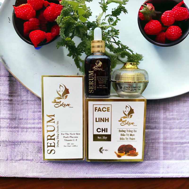 3 COMBO Kem Linh Chi 20g  + serum 50ml