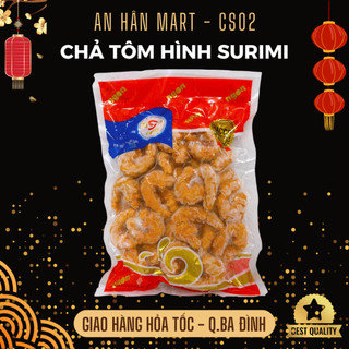 Chả tôm định hình surimi, chả tôm ăn vặt viên chiên Ô ngon gói 500g