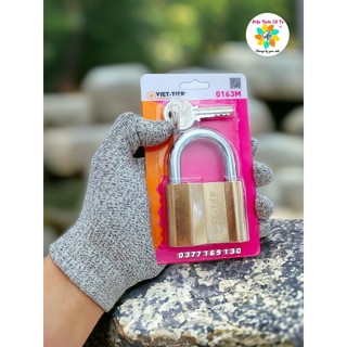 Ổ khóa cửa đồng treo cao cấp 6F Việt Tiệp - ổ khóa cửa khóa bằng chìa - 3 chìa