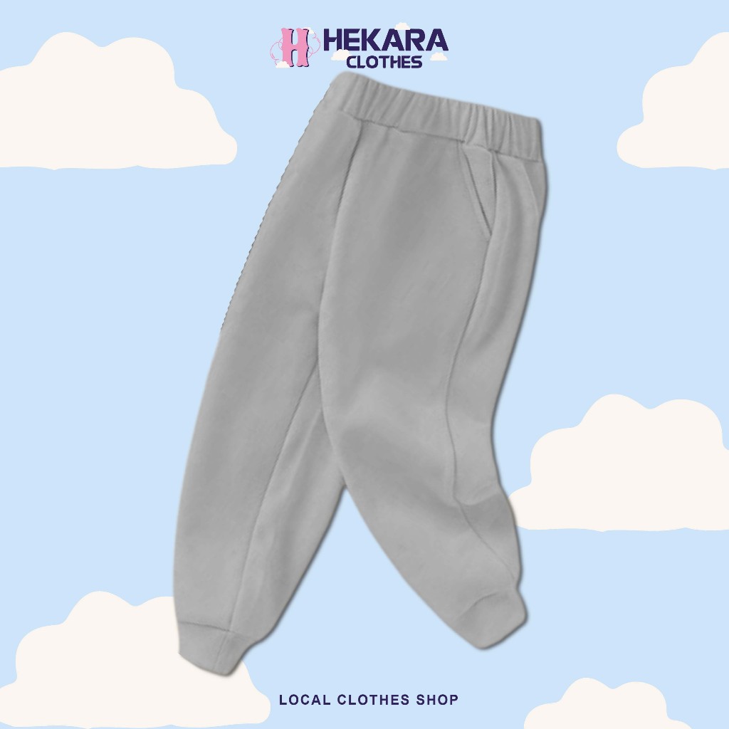 Quần xám nỉ bông cao cấp trẻ em_Hekara Clothes