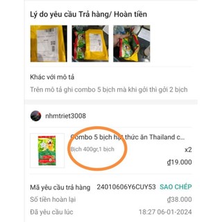 Combo 5 bịch hạt thức ăn Thailand cho cún