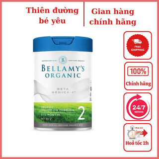 Sữa bột bellamy's organic đạm a2 số 1, 2, 3, 4 lon 800g