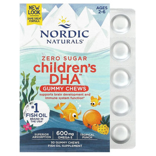 Nordic Naturals Children's DHA Gummy Chews 30 viên kẹo dẻo, Hỗ trợ phát triển trí não và chức năng hệ miễn dịch